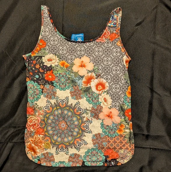 FARM Rio Adidas Jardim Agharta Floral Sporty Tank Top Size Small - Picture 4 of 12